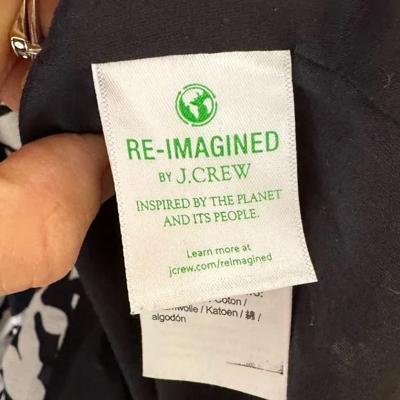 J. Crew factory black and white floral print with keyhole front size 6P - Picture 10 of 11